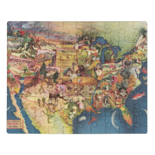 United States Map - American Farming & Agriculture Jigsaw Puzzle