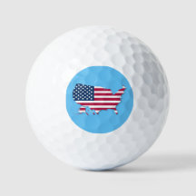 United States Map and Flag on Blue