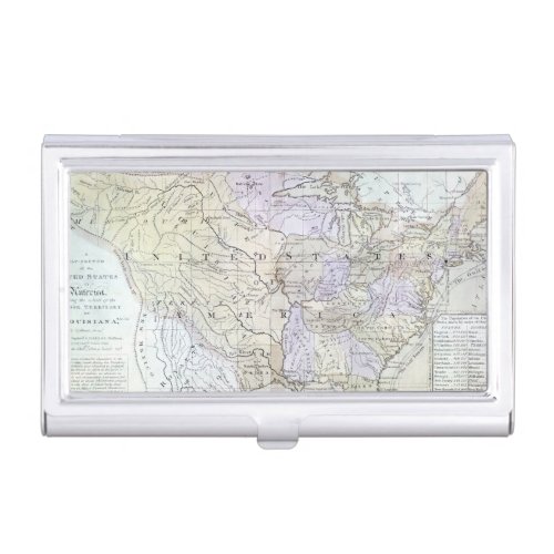 UNITED STATES MAP c1812 Business Card Holder