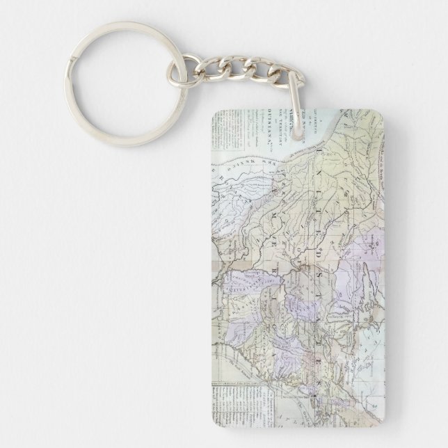 UNITED STATES MAP, c1812 Keychain (Front)
