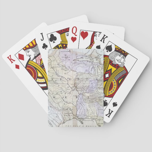 UNITED STATES MAP, c1812 Poker Cards (Back)