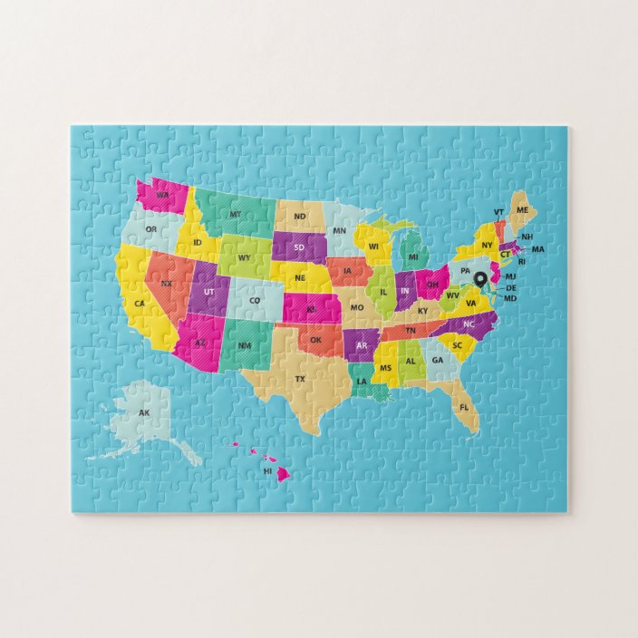United States Map Jigsaw Puzzle | Zazzle.com