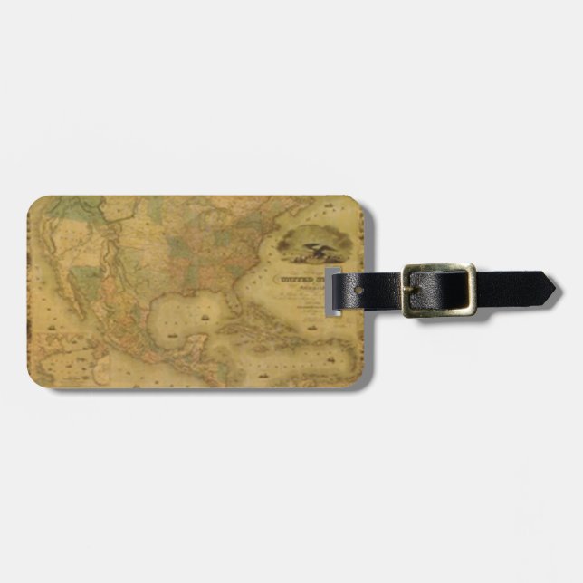 United States Map Luggage Tag (Front Horizontal)