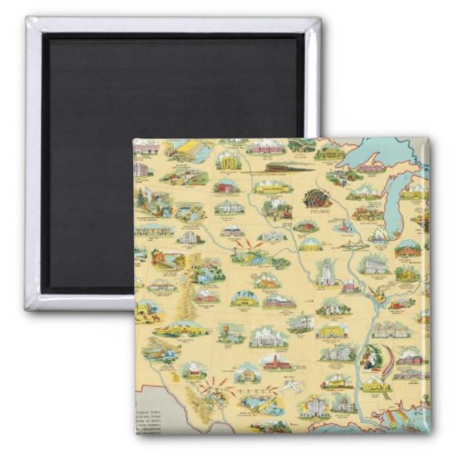 United States Map Magnet