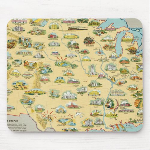 United States Map Mouse Pad