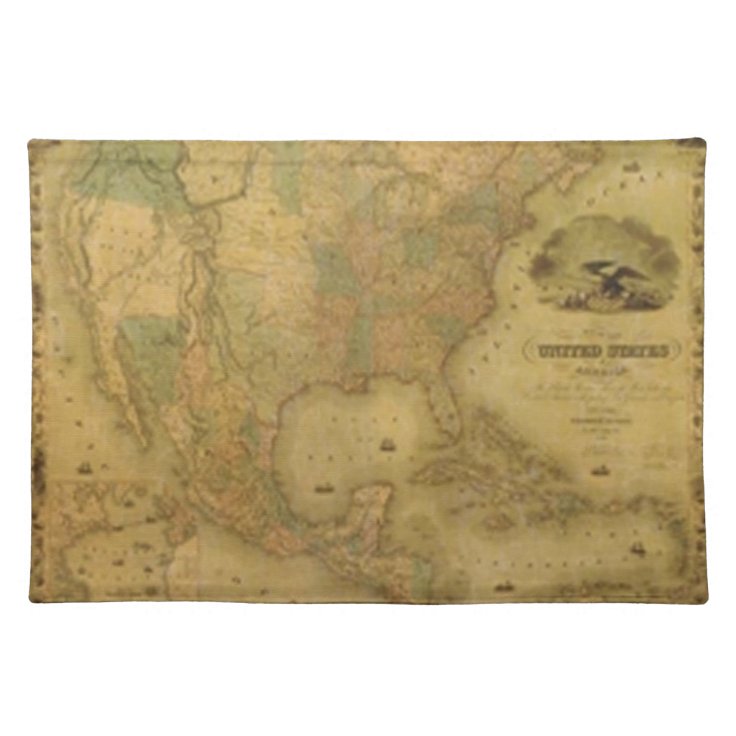 United States Map Placemat Zazzle
