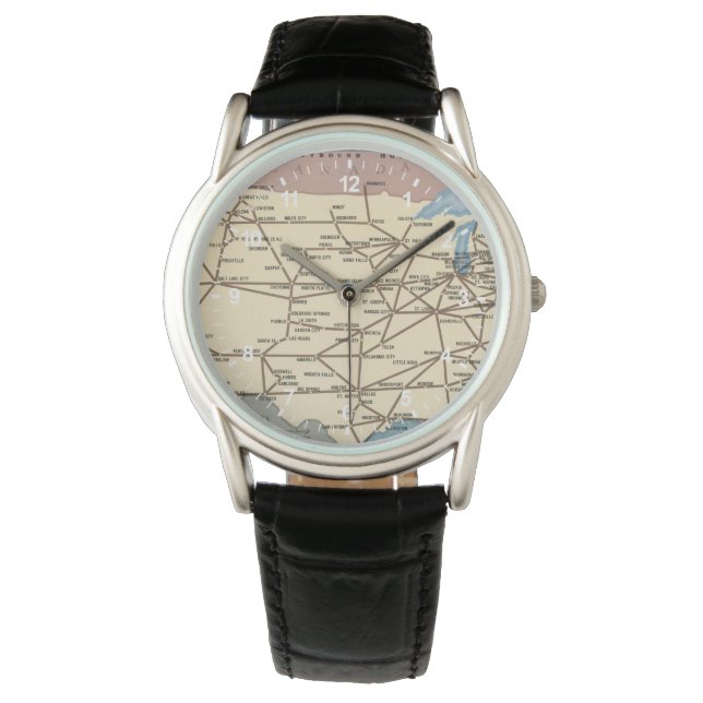 United States Map Ship the Skyway via Air Express Watch (Front)