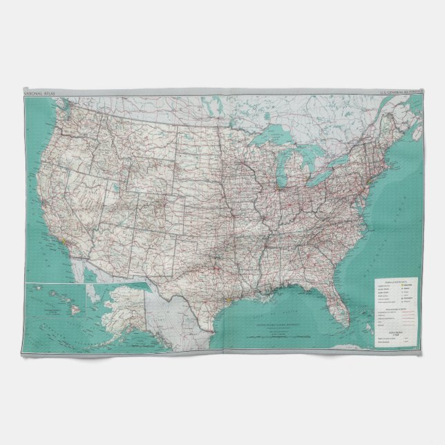 United States Map Towel (Horizontal)