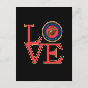 United States Marine Corps Love Holiday Postcard