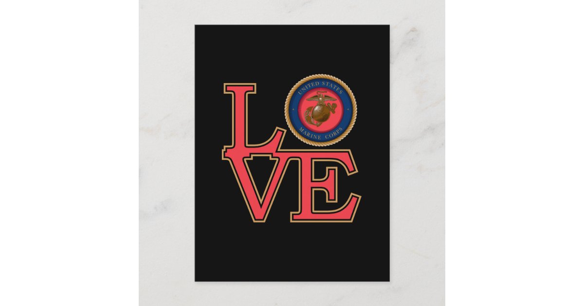 Download United States Marine Corps Love Holiday Postcard | Zazzle.com