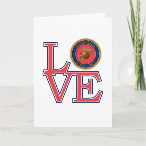 United States Marine Corps Love Note Card