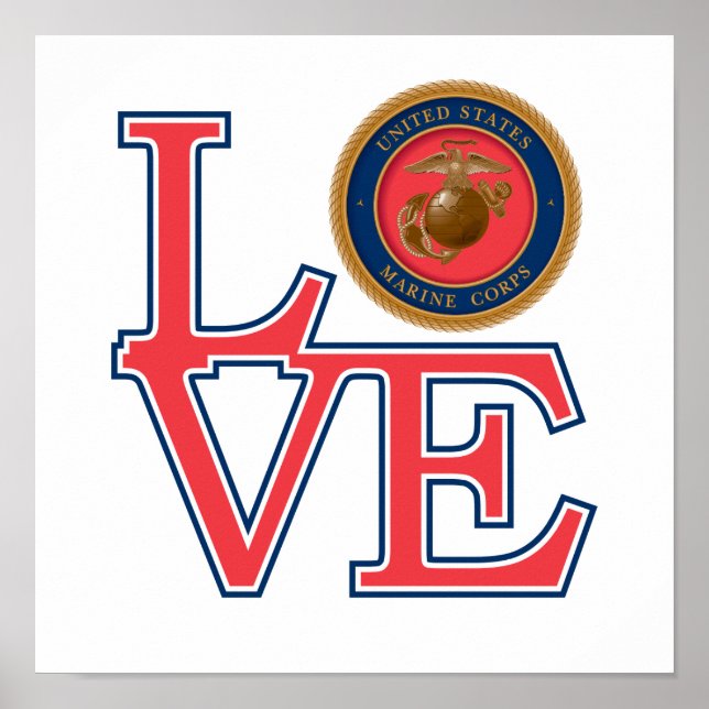 United States Marine Corps Love Poster (Front)
