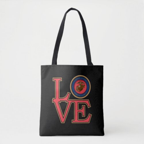 United States Marine Corps Love Tote Bag