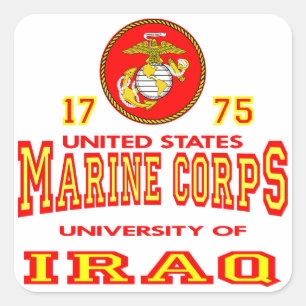 United States Marine Corps University Of Iraq Square Sticker