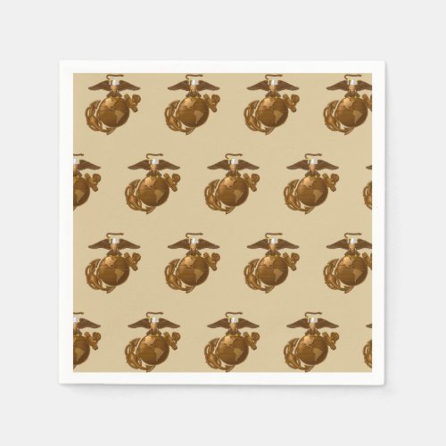 United States Marines  Full_Color EGA _ Bronze Napkins