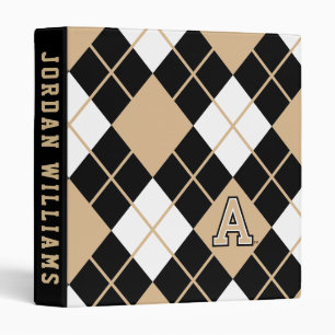 United States Military Academy Argyle Pattern 3 Ring Binder
