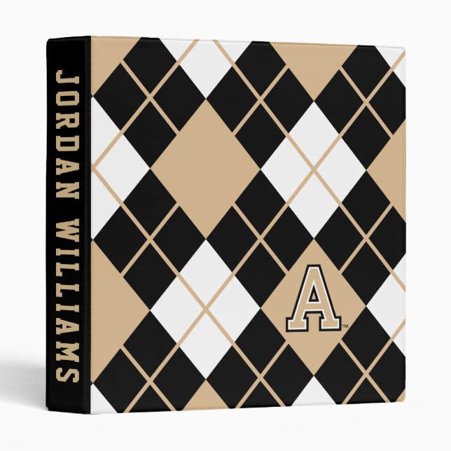 United States Military Academy Argyle Pattern 3 Ring Binder (Front/Spine)