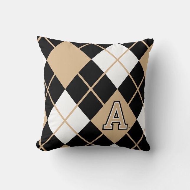 United States Military Academy Argyle Pattern Throw Pillow (Front)