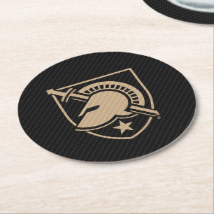 United States Military Academy Carbon Fiber Round Paper Coaster