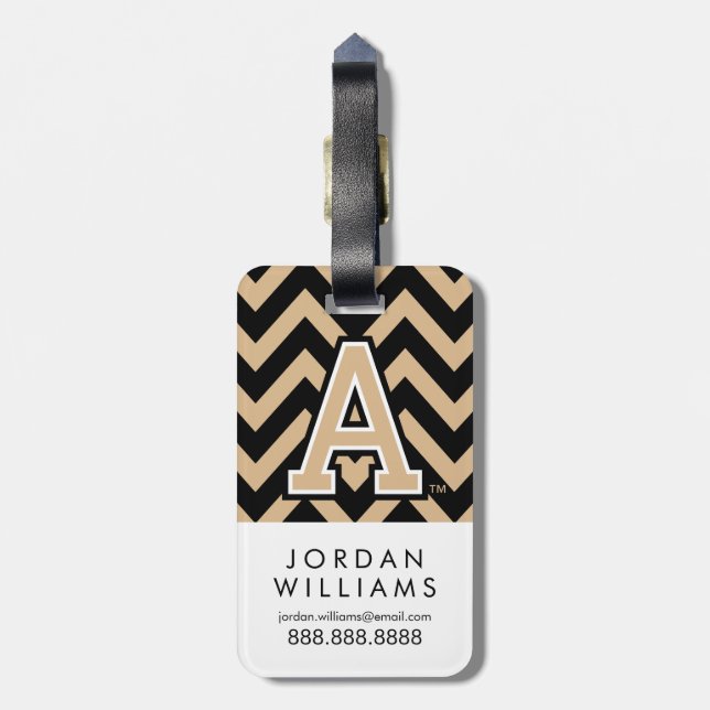 United States Military Academy Chevron Luggage Tag (Back Vertical)
