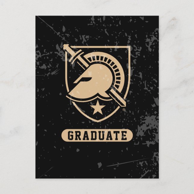 United States Military Academy Distressed Graduate Invitation Postcard (Front)