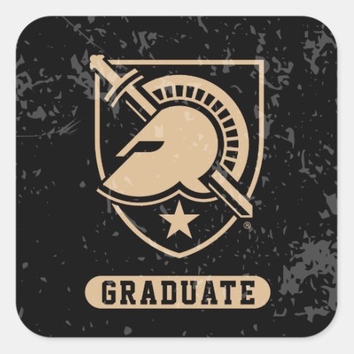 United States Military Academy Distressed Graduate Square Sticker