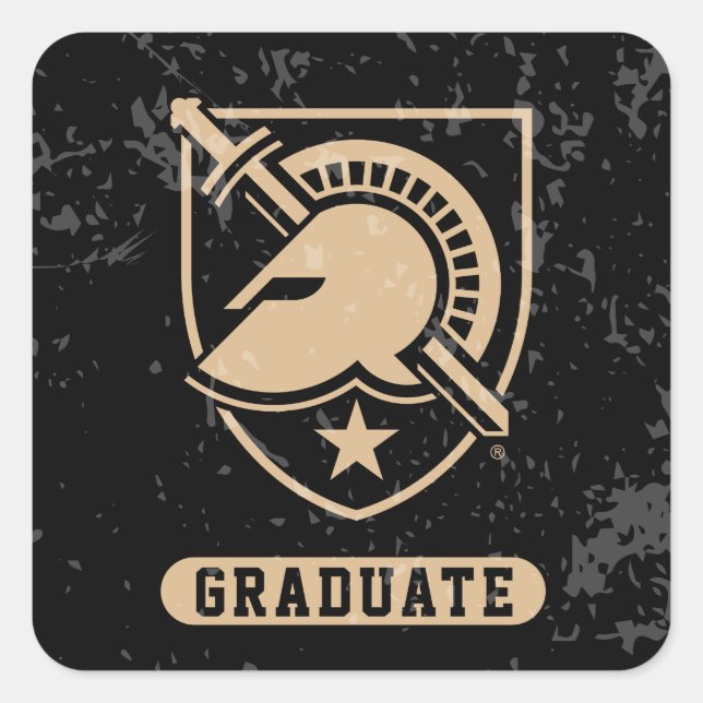 United States Military Academy Distressed Graduate Square Sticker (Front)