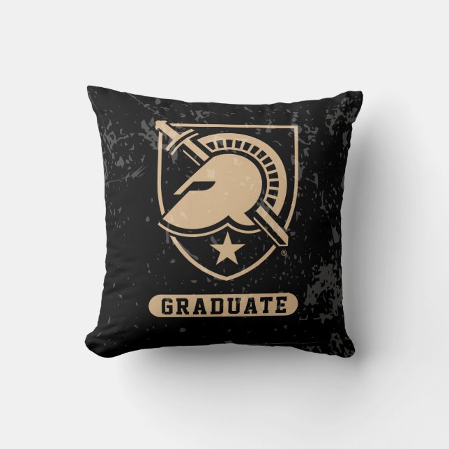 United States Military Academy Distressed Graduate Throw Pillow (Front)