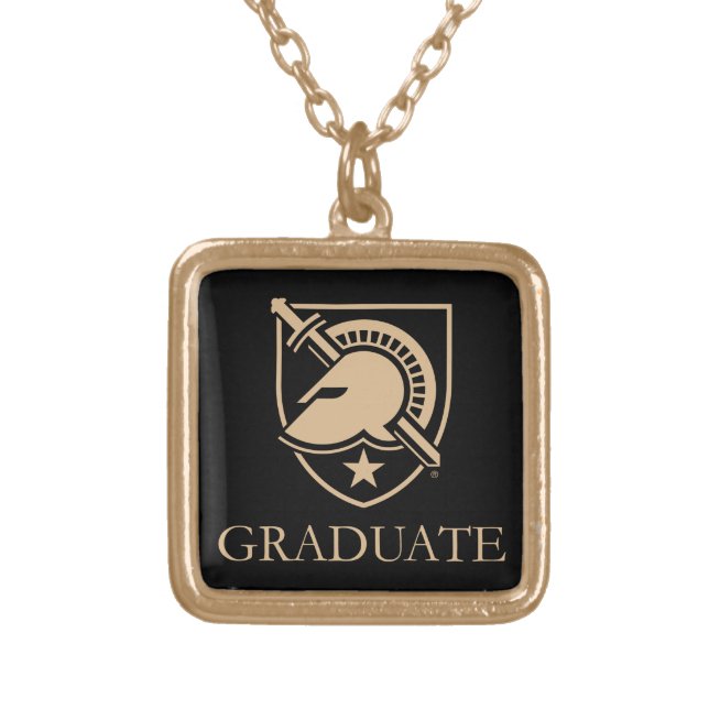 United States Military Academy Graduate Gold Plated Necklace (Front)