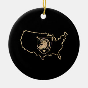 United States Military Academy Logo Country Love Ceramic Ornament