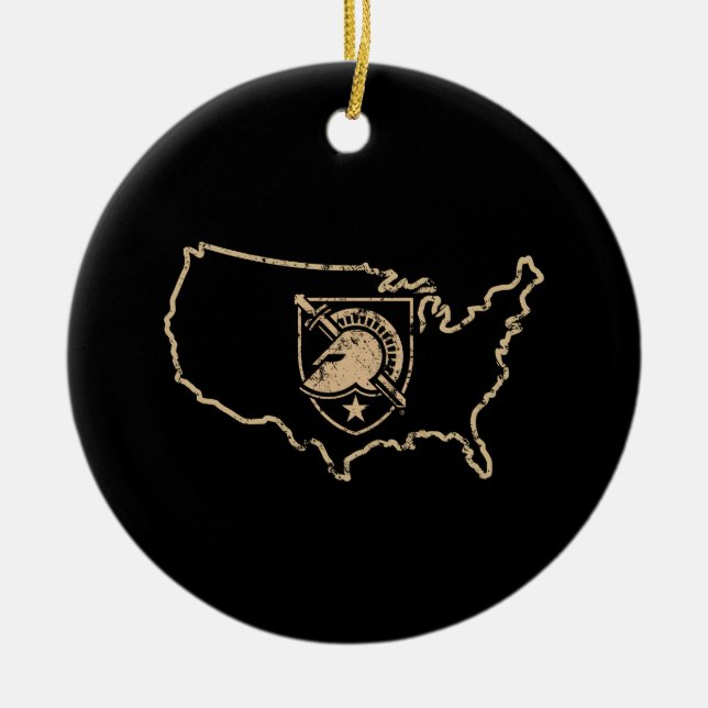 United States Military Academy Logo Country Love Ceramic Ornament (Front)