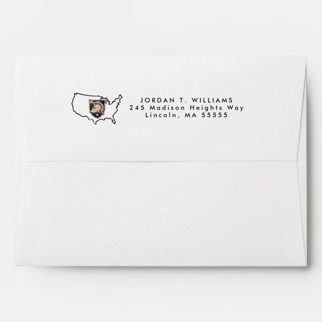 United States Military Academy Logo Country Love Envelope (Back (Top Flap))