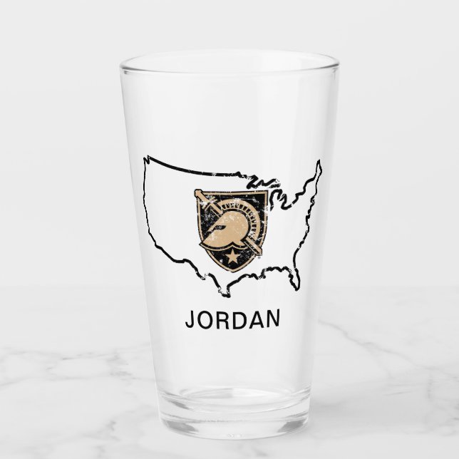 United States Military Academy Logo Country Love Glass (Front)