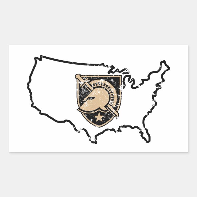 United States Military Academy Logo Country Love Rectangular Sticker (Front)
