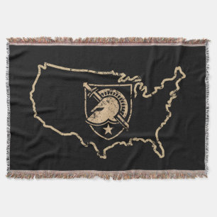 United States Military Academy Logo Country Love Throw Blanket