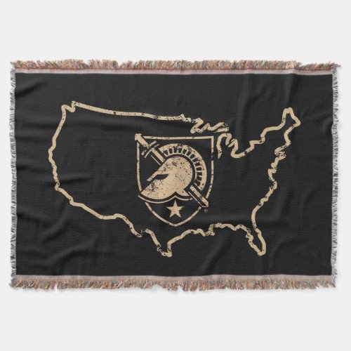 United States Military Academy Logo Country Love Throw Blanket