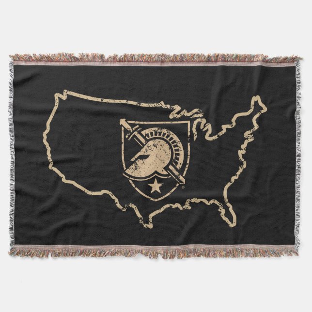 United States Military Academy Logo Country Love Throw Blanket (Front)