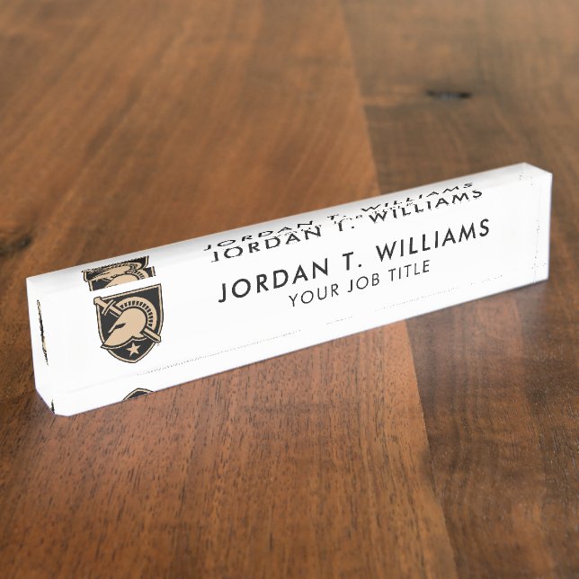 United States Military Academy Logo Desk Name Plate (Side)