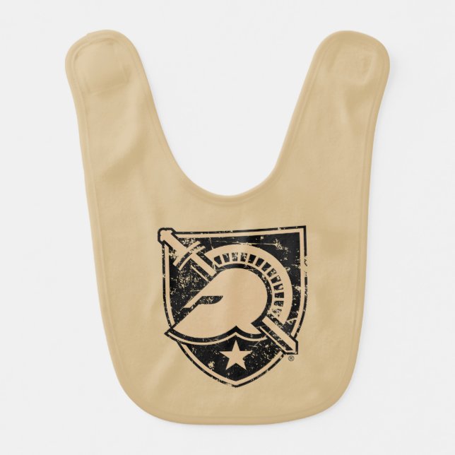 United States Military Academy Logo Distressed Baby Bib (Front)