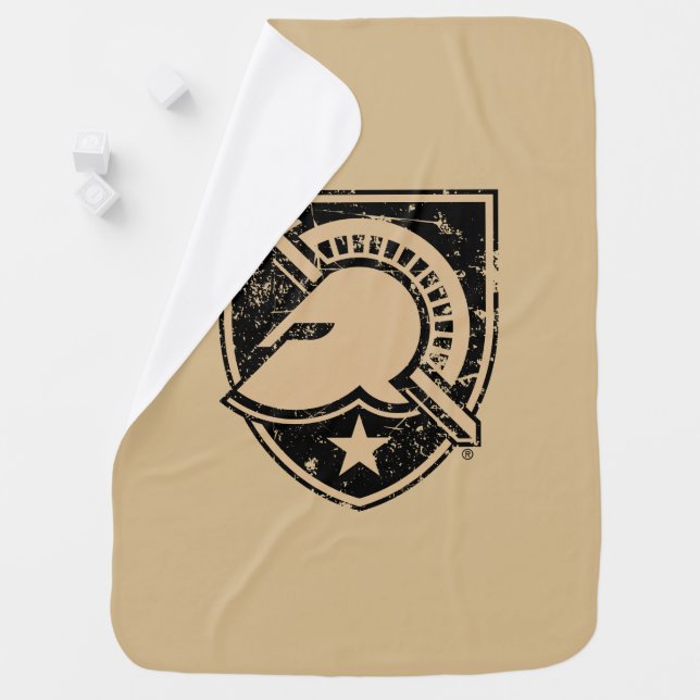United States Military Academy Logo Distressed Baby Blanket (In Situ)