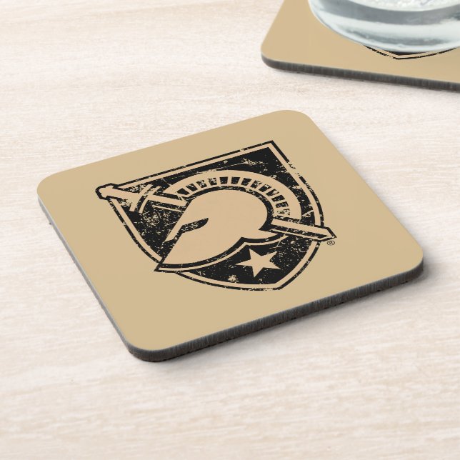 United States Military Academy Logo Distressed Beverage Coaster (Left Side)