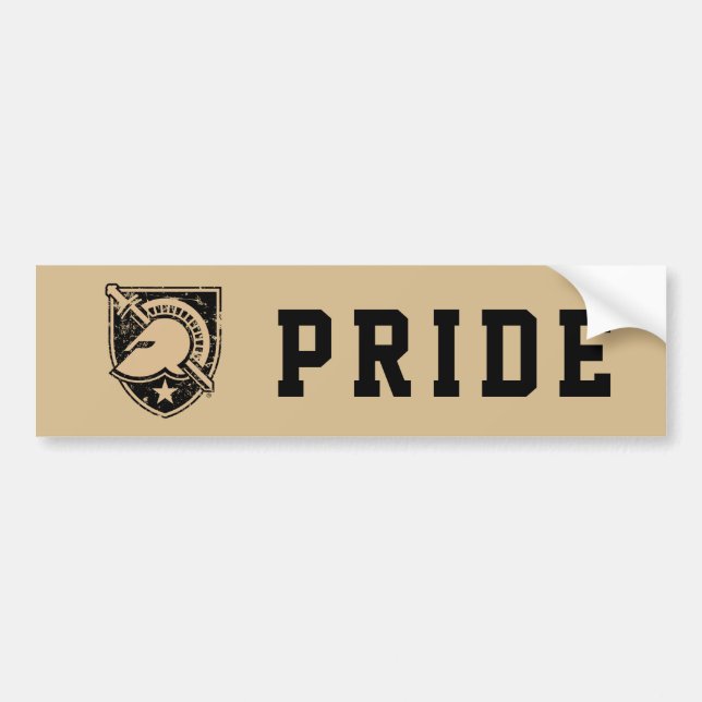 United States Military Academy Logo Distressed Bumper Sticker (Front)