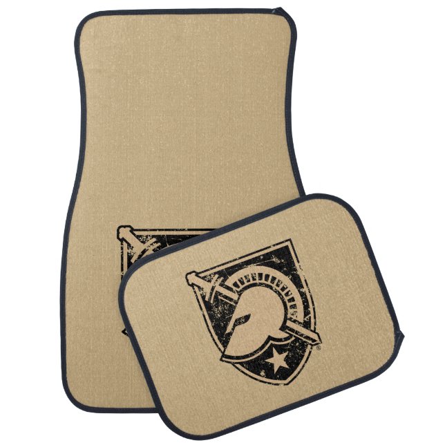 United States Military Academy Logo Distressed Car Floor Mat (Set)