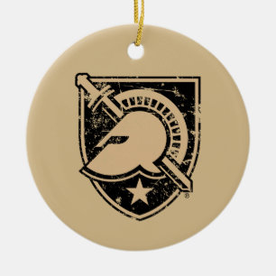 United States Military Academy Logo Distressed Ceramic Ornament
