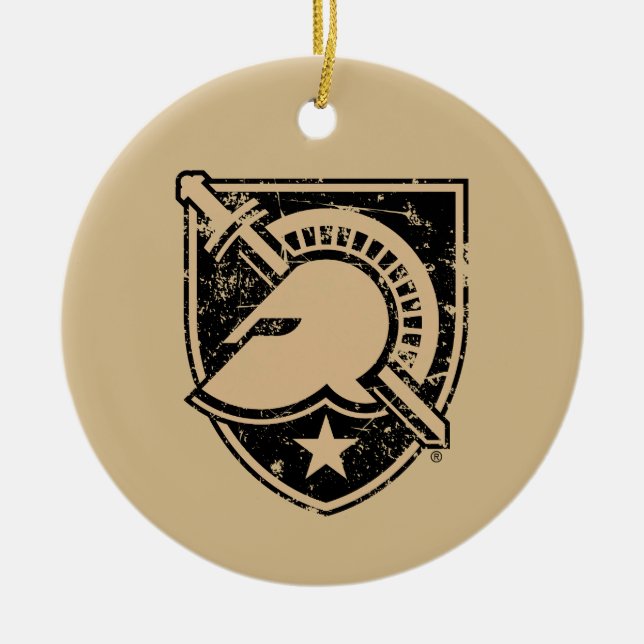 United States Military Academy Logo Distressed Ceramic Ornament (Front)