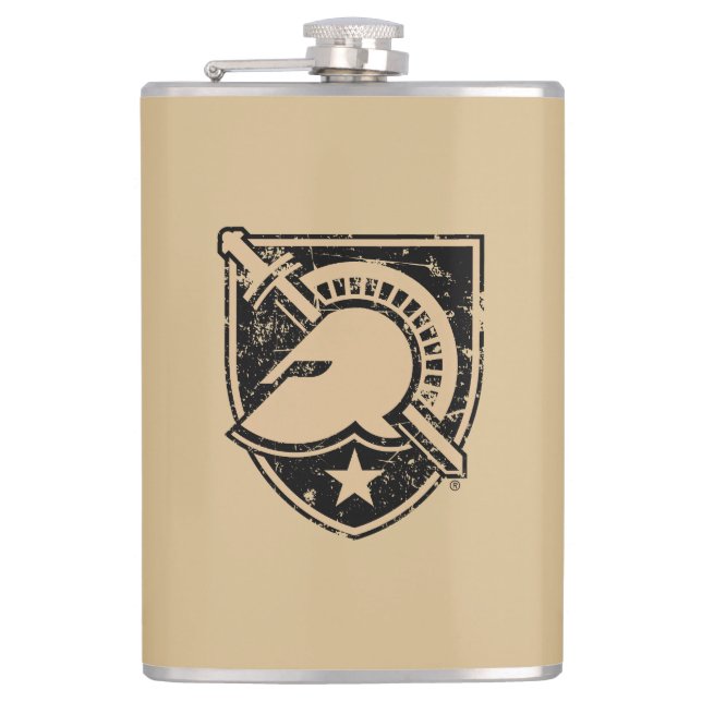 United States Military Academy Logo Distressed Flask (Front)