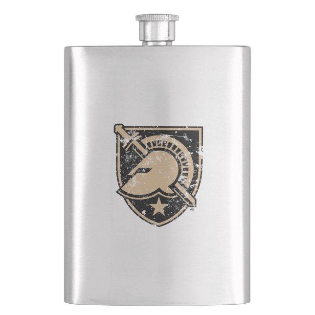 United States Military Academy Logo Distressed Flask (Front)