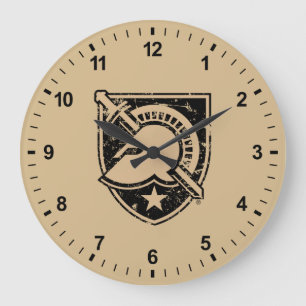 United States Military Academy Logo Distressed Large Clock