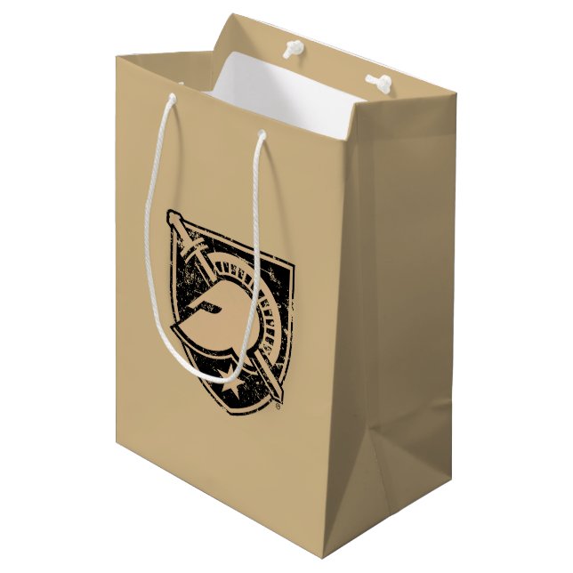 United States Military Academy Logo Distressed Medium Gift Bag (Front Angled)