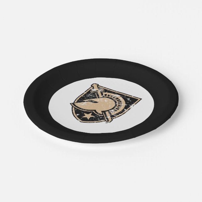 United States Military Academy Logo Distressed Paper Plates (Angled)